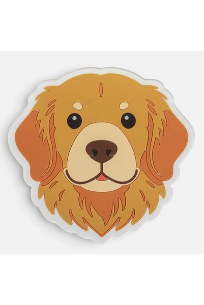 OEM PVC Cup Holder Dog Head Orange 10cm