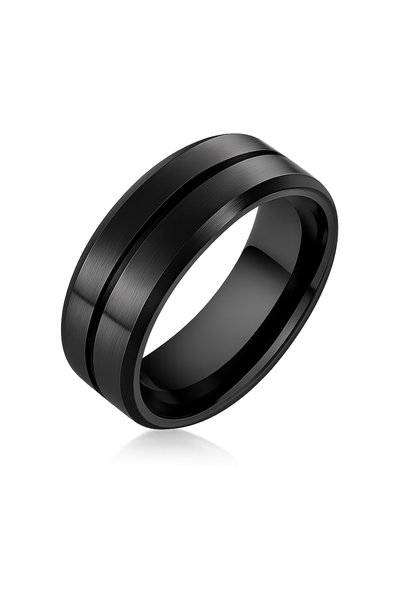 Be Special Inel antistres negru din inox