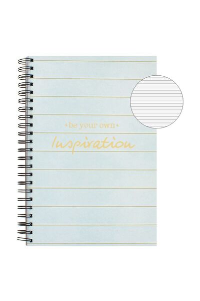 OEM Caiet Studentesc A4 Dictando Gri cu Folie Aurie "Be Your Own Inspiration"...