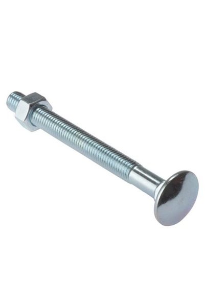 Generic CARRIAGE BOLT & NUT ZP M6 x 50