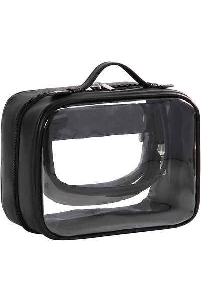 AVEKI Veki TSA Approved Toiletry Bag Transparent Makeup bag Double Travel Cos...