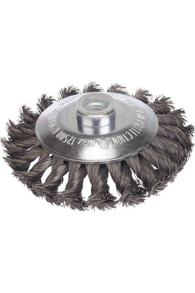 OEM Lessmann round wire brush Ø100mm, hard steel wire