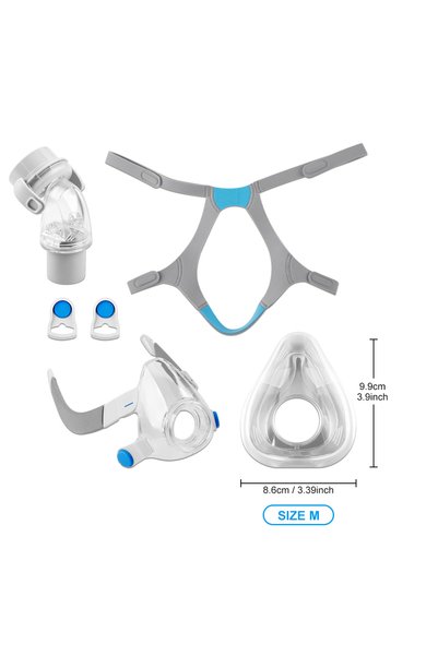 Choice طقم استبدال قناع CPAP كامل الوجه AirFit F20 مقاس M مع وسادة، وحزام رأس...