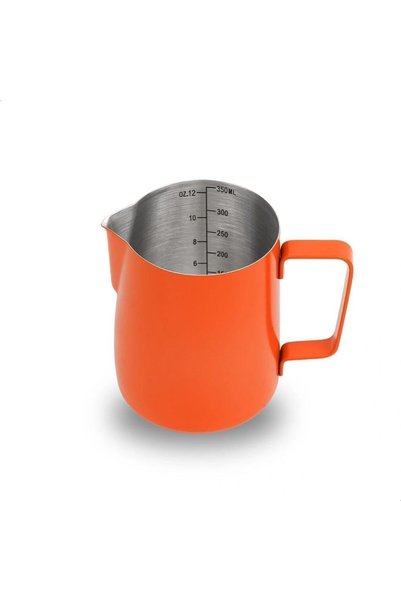 Generic إبريق رغوة الحليب سعة 12 أونصة من الفولاذ المقاوم للصدأ لتحضير الإسبريسو