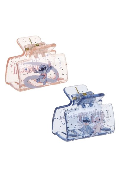 OEM Clama Par pentru Copii Roz Lila Transparenta cu Glitter Stitch 3cm – 2 buc.