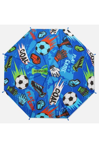 OEM Umbrela de Ploaie Tip Baston cu Deschidere Manuala Minge de Fotbal 54cm