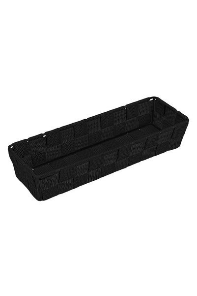 OEM Cos de Depozitare Negru de Tip Ratan cu Cadru Metalic 26x10x6cm