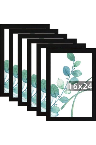 Generic إطار صور أسود مقاس 16×24 بوصة، مجموعة من 6 قطع، لعرض الصور مقاس 16×24...