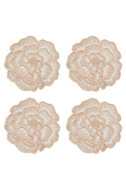OEM Christmas Cup Holders with Rose Gold Flower Pattern Ø10cm - 4pcs