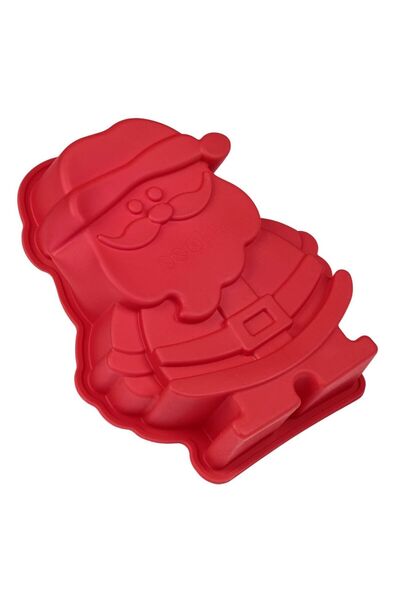 OEM Forma Copt de Craciun din Silicon Rosie Mos Craciun 14x16.5x4cm