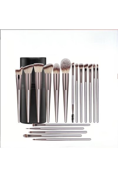 ALMEKAQUZ Makeup Brush Set 18 Pcs Premium Synthetic Foundation Powder Conceal...