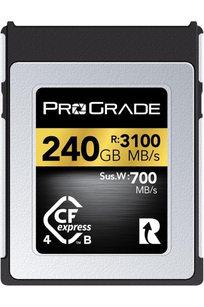 Generic بطاقة ذاكرة CFexpress 4.0 من النوع B بسعة 240 جيجابايت (ذهبي)