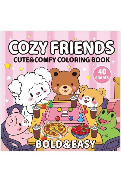 Generic Coloring Book for Adults and Teens Featuring Super Cute Animal Charac...