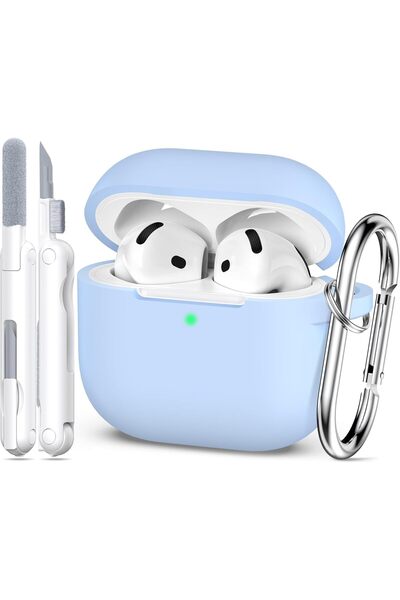 Generic غطاء حماية لسماعات AirPods الجيل الرابع 2024، غطاء سيليكون ناعم عسكري...