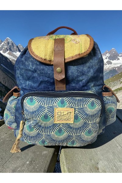 Old Cotton Quality Single Eyed Vintage Casual Design Unisex Backpack Daily Sc...