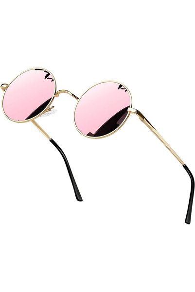 Generic Round Sunglasses for Men Women Polarized Hippie Circle Sunglasses
