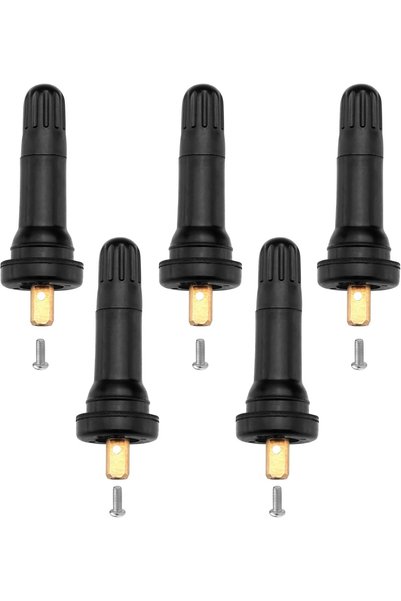 Generic مجموعة من 5 قطع من صمامات الإطارات TPMS 20008، صمامات إطارات مطاطية ق...