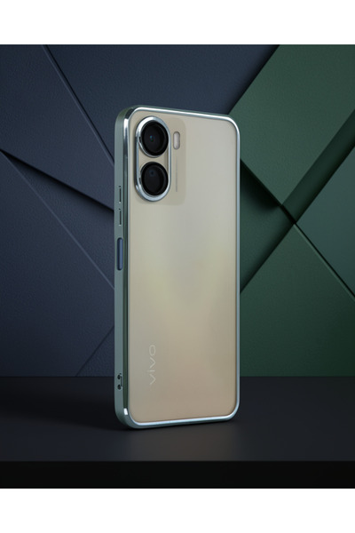 Generic Brand حافظة Vivo Y16 من السيليكون مع عدسة Razer - أخضر
