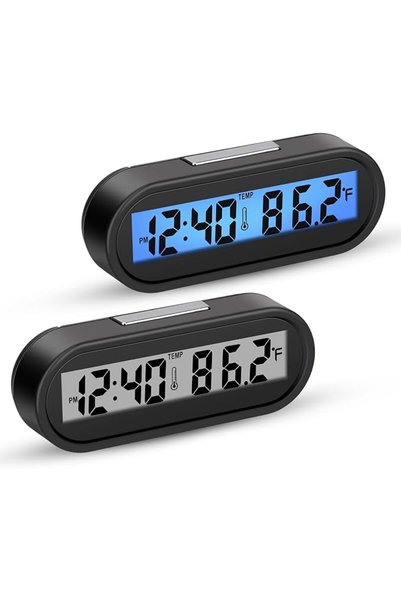 NALACAL 2 in 1 Car Digital Thermometer Clock, Car Digital Temperature Dashboa...