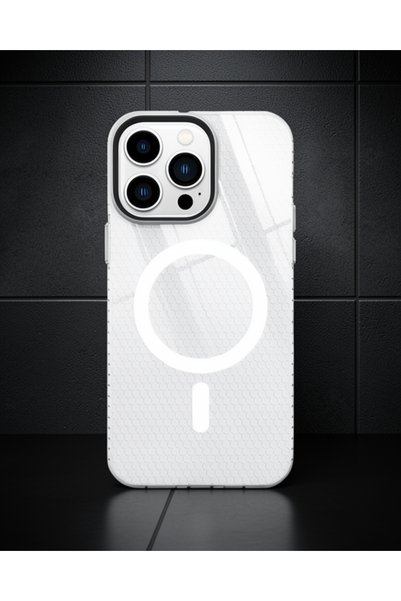 teknodayım Apple iPhone 14 Pro Case Beta Magneticsafe Silicone - Transparent
