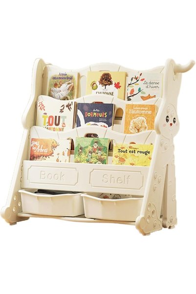 Generic Kids Bookshelf 2 in 1 Design 3 Sling Children's Bookcase Display Stan...