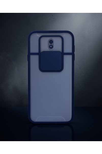 teknodayım Samsung Galaxy J7 Pro / J730 Case Palm Frosted Camera Sliding Sili...