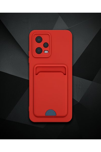 teknodayım Xiaomi Poco X5 5g Case Kelvin Silicone with Business Card - Red