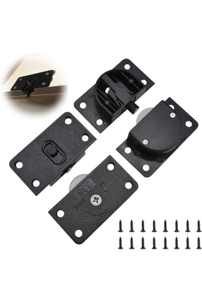 Generic 2 Sets Sliding Hardware Roller Pulleys, Silent Nylon Wheels for Cabin...