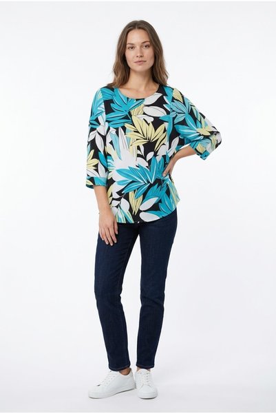 Neden Tekstil Women's Patterned Relaxed Fit Blouse - Casual Summer T-Shirt
