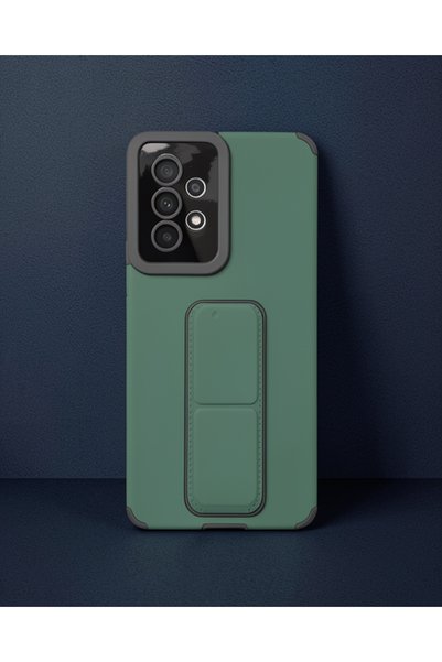 teknodayım Samsung Galaxy A53 5g Case Mega Silicone with Stand - Green
