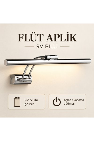 KUMSAR AYDINLATMA Kumsar Pilli Banyo Duvar Ayna Tablo Aydınlatması Flüt Kuğu ...