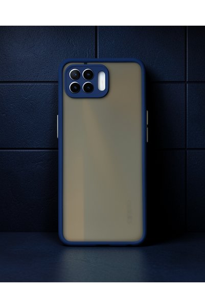 Generic Brand Oppo Reno 4 Lite Case Montreal Silicone Cover - Navy Blue