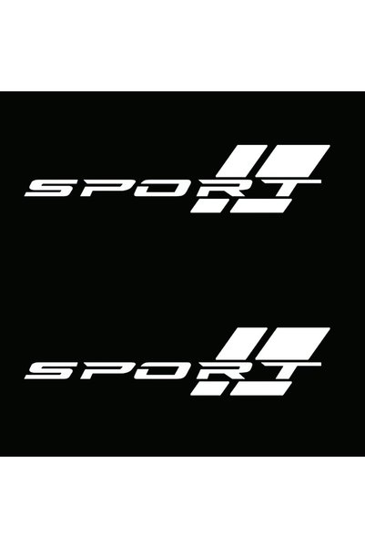 Generic 2 Pcs 16 Inch White Sport Letter Logo Decal Sticker Fit for All Cars ...