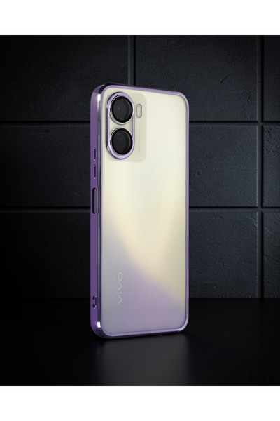Generic Brand جراب Vivo Y16 من السيليكون مع عدسة Razer - أرجواني