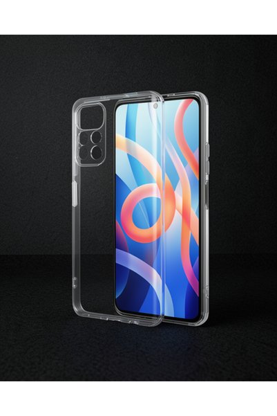 teknodayım غلاف هاتف Xiaomi Poco M4 Pro 4G مصنوع من السيليكون الشفاف الفاخر