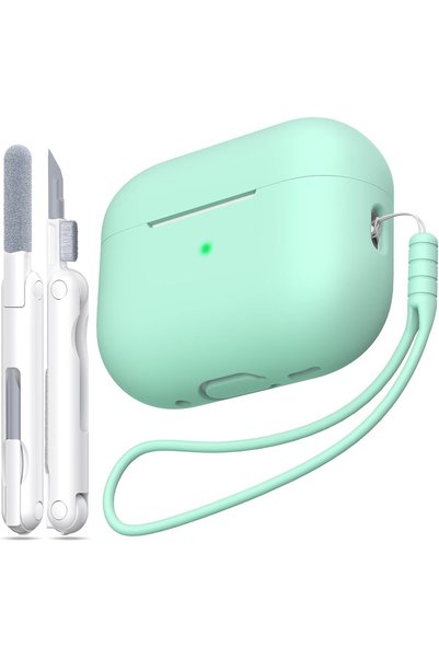 Generic غطاء حماية متوافق مع AirPods Pro الجيل الثاني، مضاد للسقوط، مصنوع من ...