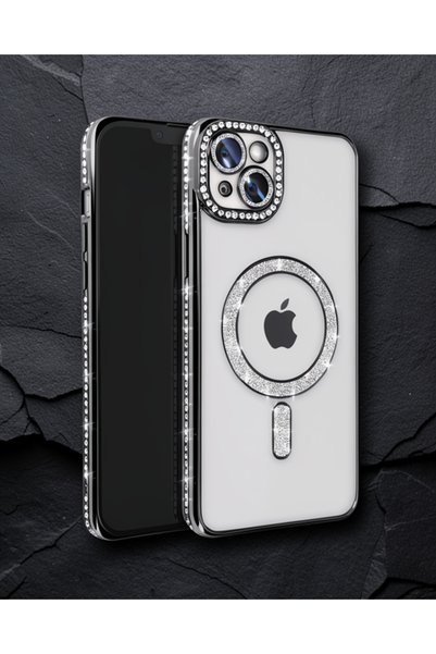 Generic Brand Apple iPhone 15 Case Joke Silvery Magneticsafe Case - Black