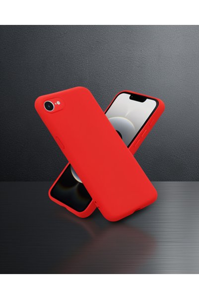 teknodayım Apple iPhone 16E Case First Silicone - Red