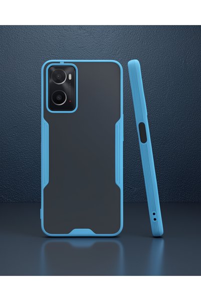 teknodayım Oppo A96 Case Platinum Silicone - Blue