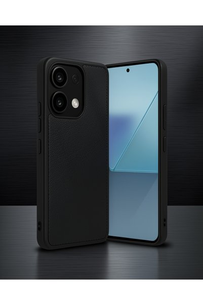 Generic Brand Xiaomi Redmi Note 13 Pro 4g Case Aras Leather Cover - Black