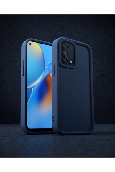 Generic Brand Oppo A74 4g Case Viera Silicone - Navy Blue
