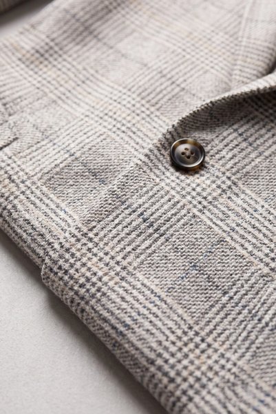 DeepSEA Erkek Slim Fit Ekose Gri Blazer Ceket – Astarlı Kışlık Şık Spor Ceket 2702420