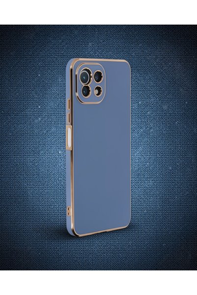 Generic Brand Xiaomi Mi 11 Lite Case Volet Silicone - Blue