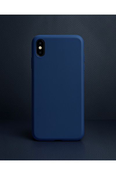 Generic Brand Apple iPhone XS Max Case Nano Velvet Silicone Inside - Navy Blue