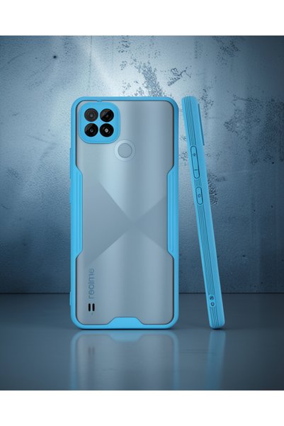teknodayım Realme C21 Case Platinum Silicone - Blue