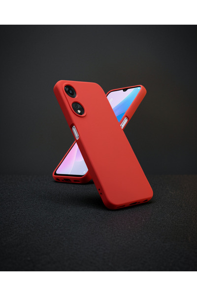 teknodayım Oppo A38 Case First Silicone - Red