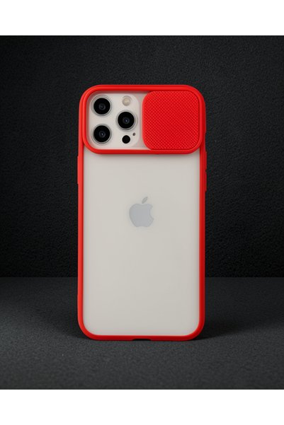 teknodayım Apple iPhone 12 Pro Max Case Palm Frosted Camera Sliding Silicone ...
