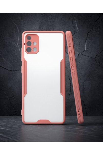 teknodayım Samsung Galaxy A71 Case Platinum Silicone - Pink
