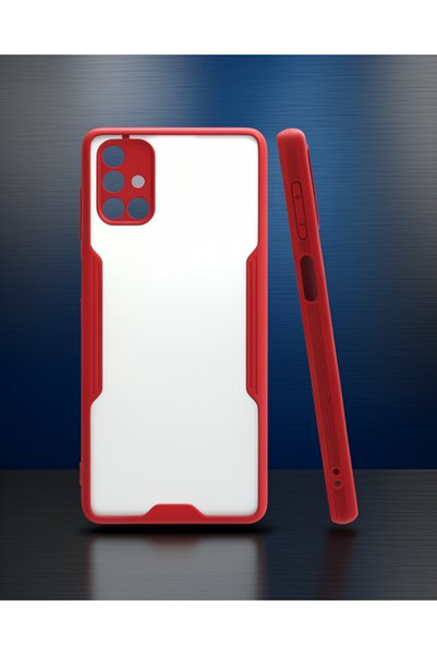teknodayım Samsung Galaxy M51 Case Platinum Silicone - Red
