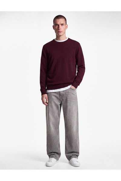 Koton Regular Fit Long Sleeve Viscose Blend Basic Knit Sweater